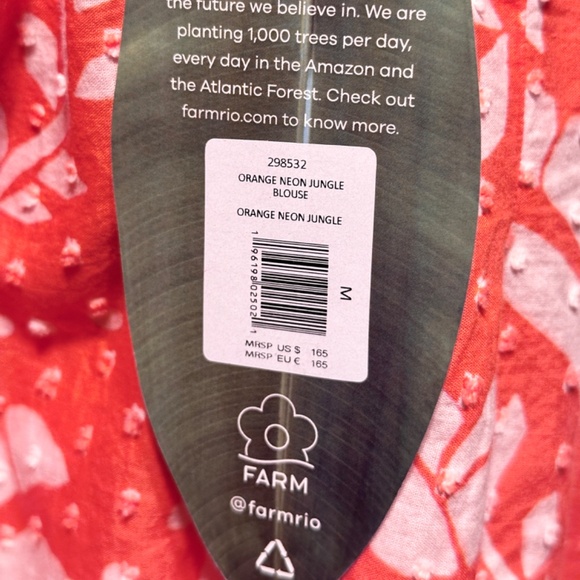 FARM RIO | Neon Jungle Embroidered Blouse - Picture 6 of 6